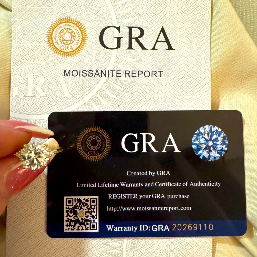 14k Vermeil 3ct Lab Created Diamond Elegant Gold Diamond Engagement Ring